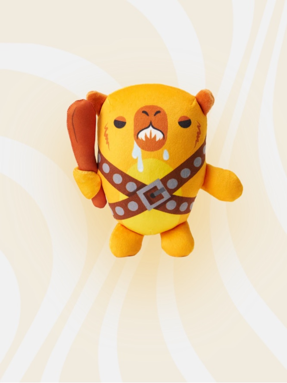 Yellow Plush Warrior Plushie - Cute Battler Toy